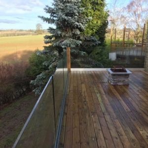 wooden balcony with glazed balustrades Worcestershire